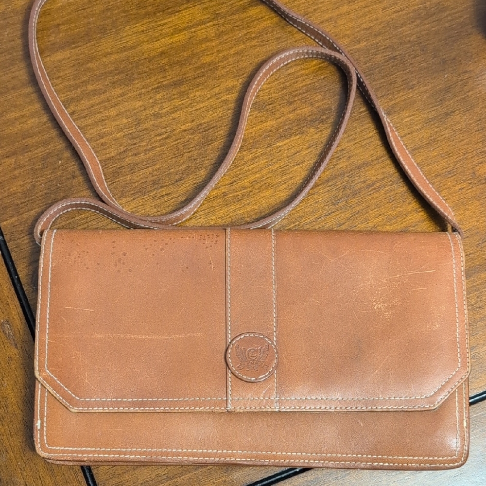 Vintage Liz Claiborne Tan Leather Bag